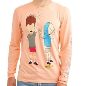 Beavis and Butthead pastel orange long sleeve